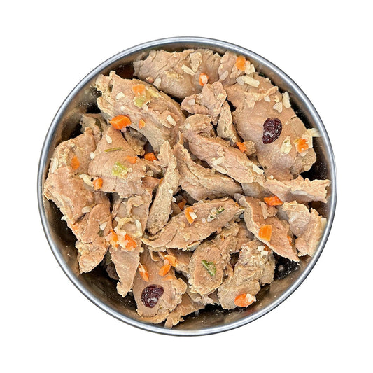 Fidelis Fresh Menu rabbit with rice, carrot and cranberries
