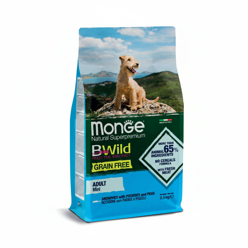 Monge B-Wild Grain Free ツナ 2kg 4袋 体重管理（去勢・避妊） ツナ with エンドウ豆｜B Wild製品一覧
