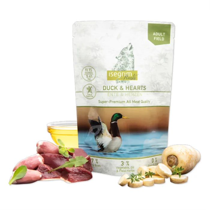 Isegrim Dog Adult- Rață și Inimi 410g