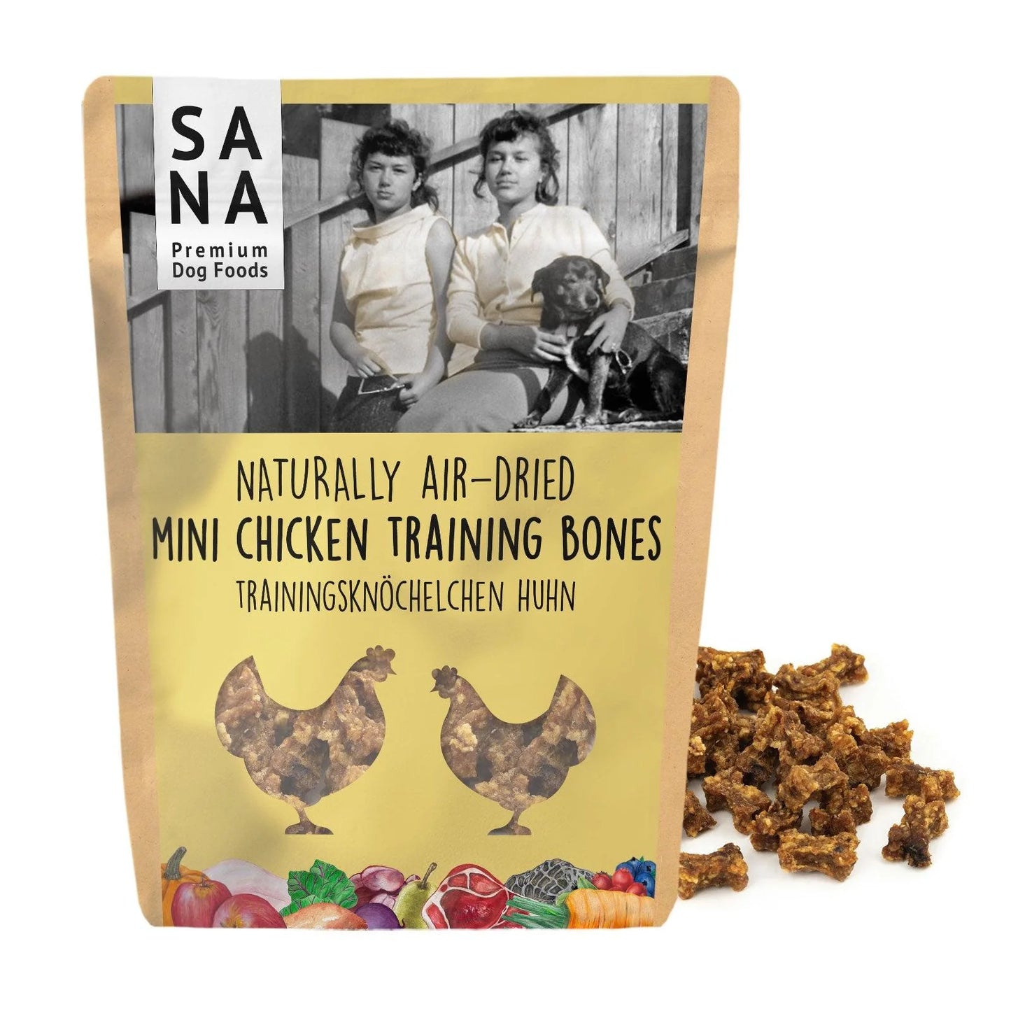 Punga cu recompense pentru caini cu carne de pui , naturale