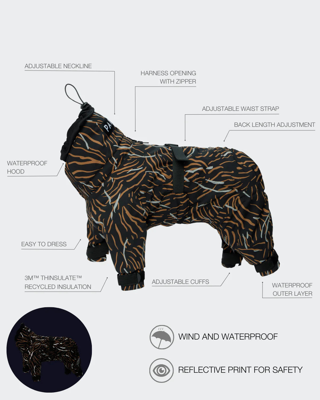 PAIKKA Costum de iarna Coal