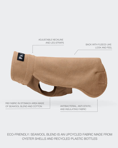 PAIKKA Haină din Seawool - Brown