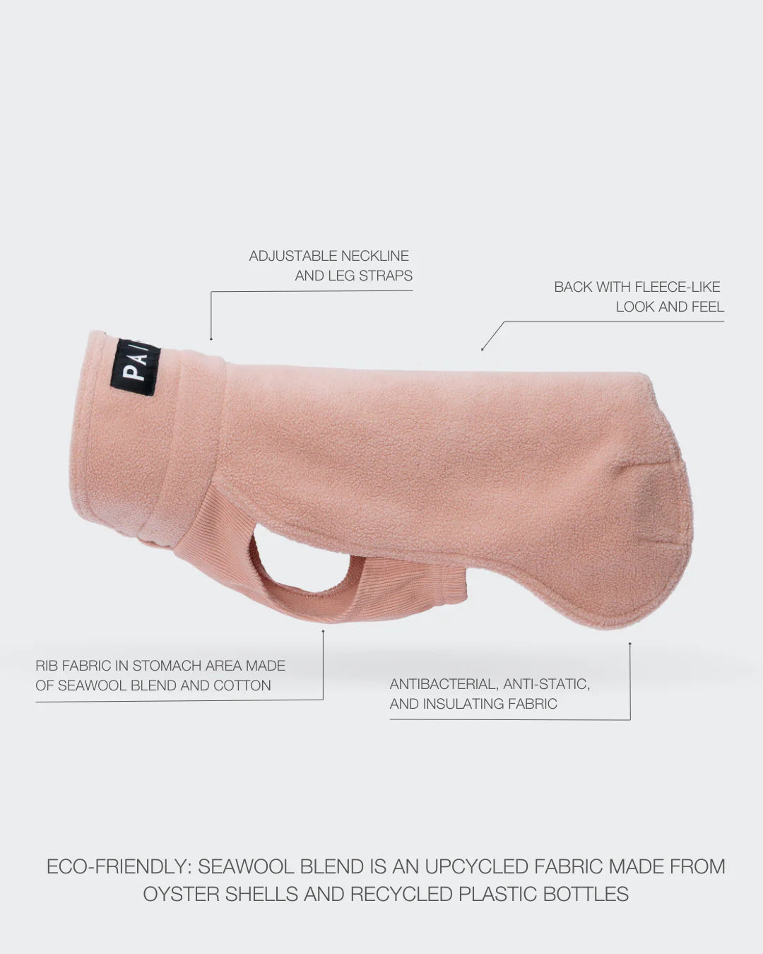 PAIKKA Haină din Seawool - Rose