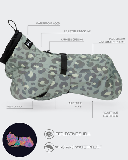 PAIKKA Haină de ploaie reflectorizantă Lite Green Leo