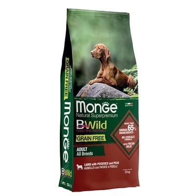 MONGE B-WILD GRAIN FREE MIEL, CARTOFI ȘI MAZĂRE