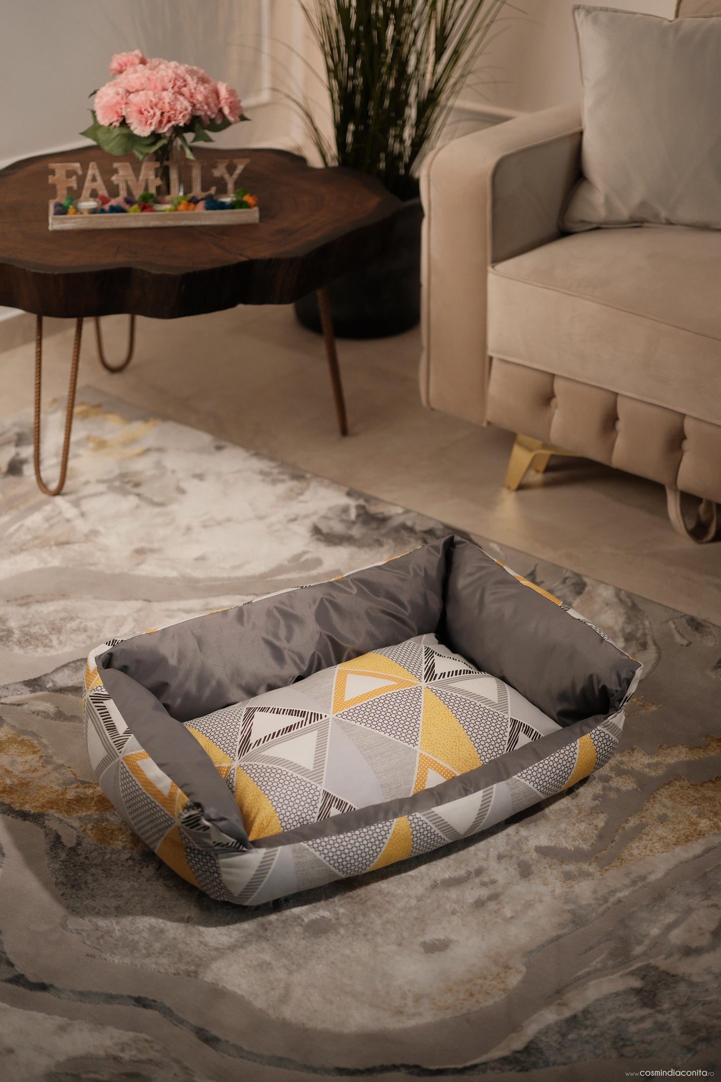 Lunoa Pet Line Culcuș Cozy din bumbac 65x 45 cm