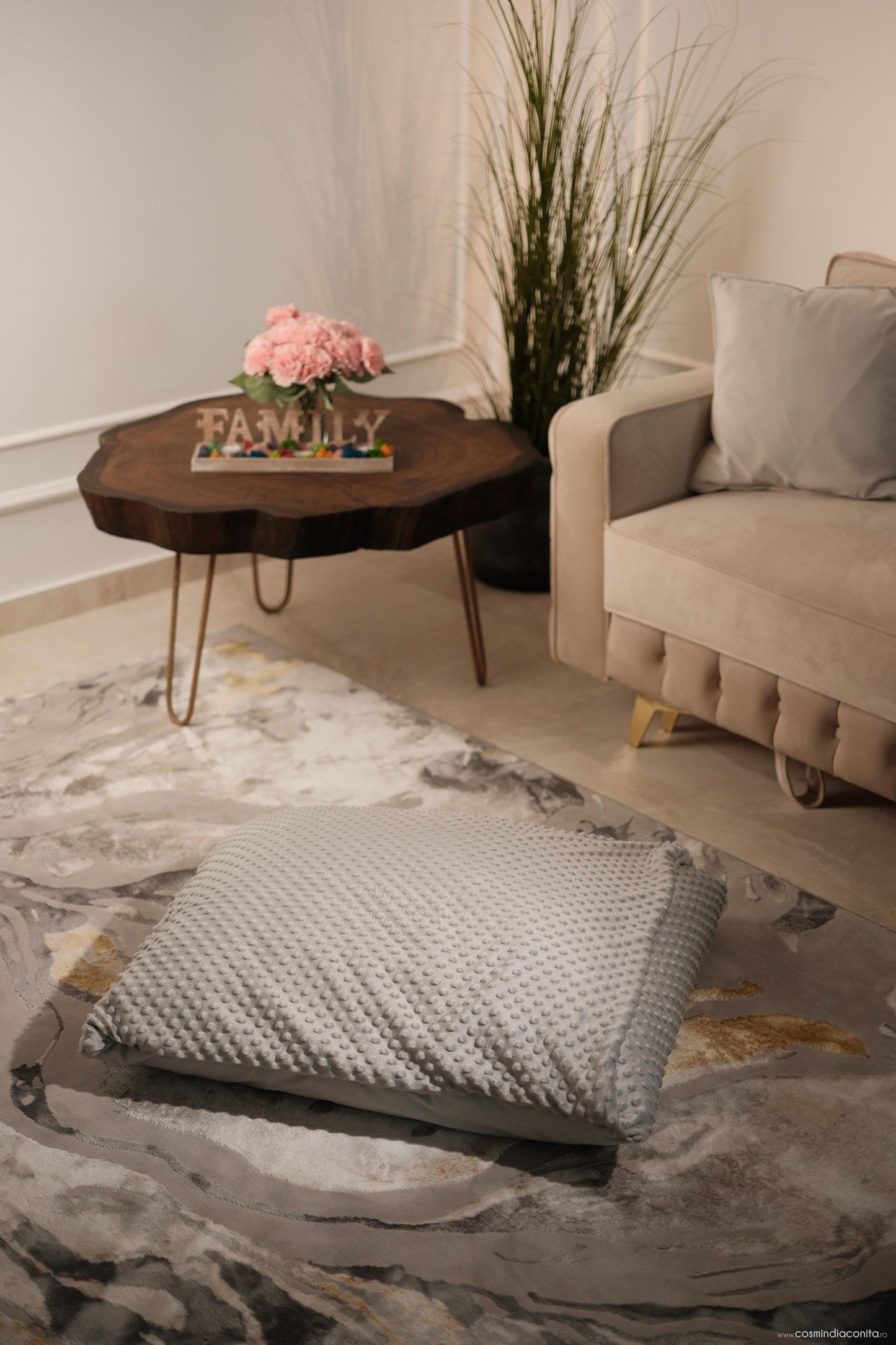 Lunoa Pet Line Pernă Minky Premium cu Buzunar 80x 70 cm