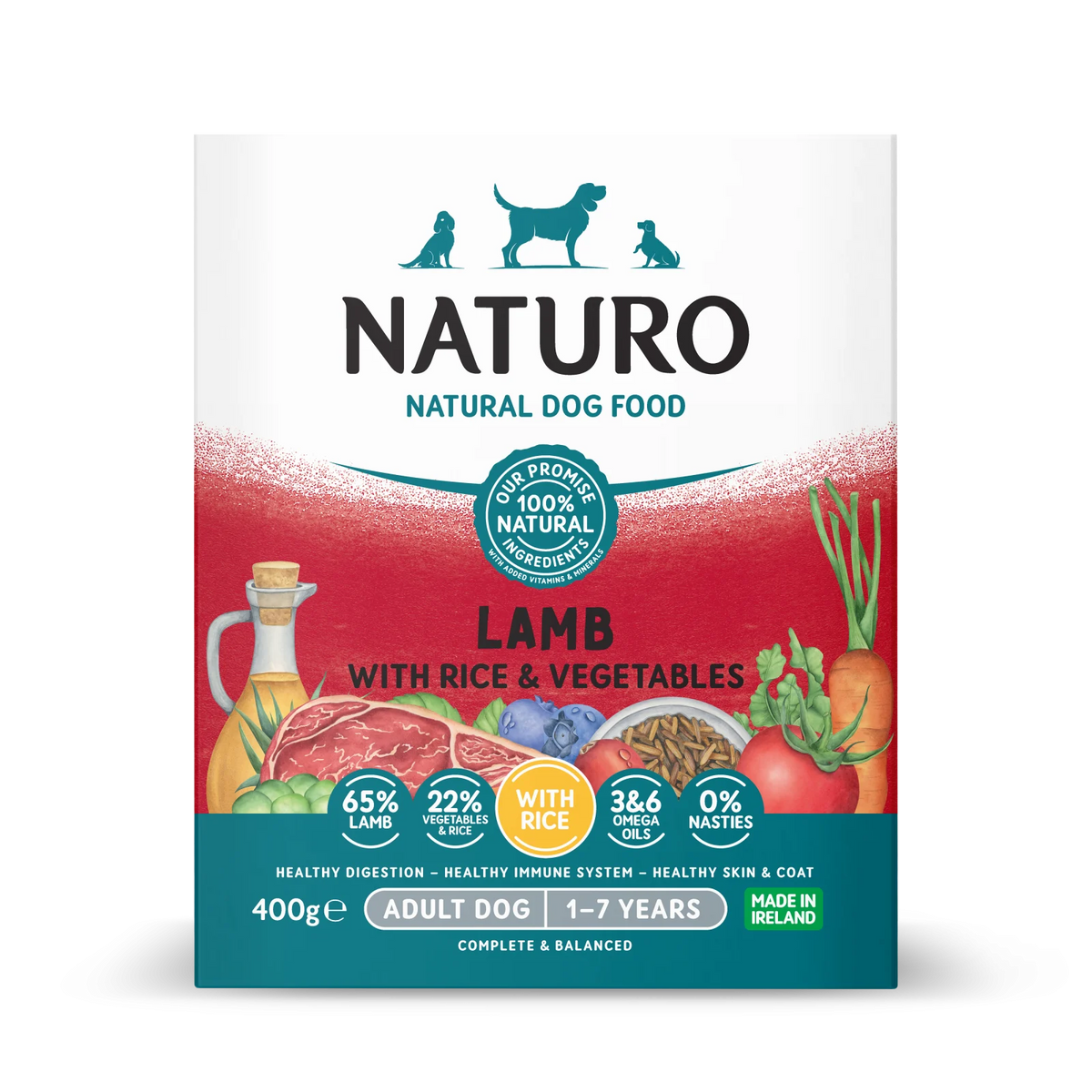 Naturo Caserola Naturo Adult cu Miel, Orez si Legume 400 gr