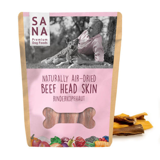 Borcan cu batoane din scalp de vită SANA – gustare naturală extra dură pentru câini