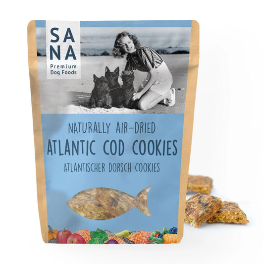 Punga cu cookies cu cod atlantic pentru caini 